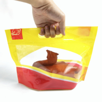 Bolsa de pollo a la parrilla para microondas Oem con asa, embalaje Ziplock resellable, bolsas de pollo asado de plástico antivaho