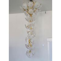 Lustre LED personnalisé en cristal, design moderne, éclairage de restaurant, éclairage d'escalier, éclairage d'angle, éclairage de duplex, éclairage décoratif pour la maison