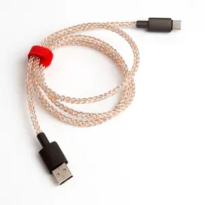 发光二极管发光流动灯RGB运行原装类似质量快速充电安卓手机USB电缆
