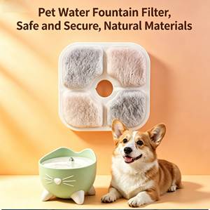 Distributeur d'eau pour animaux de compagnie Pixi, cartouche filtrante carrée de 8,4 cm, cartouche filtrante en coton de remplacement pour chat et chien, accessoires - Product Image 4