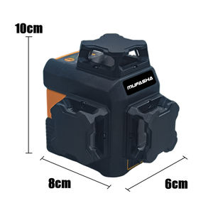 Niveau laser rechargeable à auto-nivellement, 12 lignes, faisceau laser vert, mode laser vertical et horizontal, mode pulsé pris en charge, NK-3D - Product Image 5
