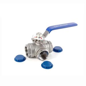 Vente de liquidation B2B COVNA : Vanne à boisseau sphérique 3 voies en acier inoxydable pour températures moyennes, 1000 WOG PSI, DN40 DN50, UPVC/Laiton/Acier inoxydable - Product Image 3