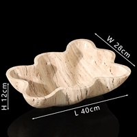 STONEKOCC Op maat gemaakte logo natuurlijke marmeren fruitkom moderne luxe multifunctionele opbergkom woonkamer tafelblad