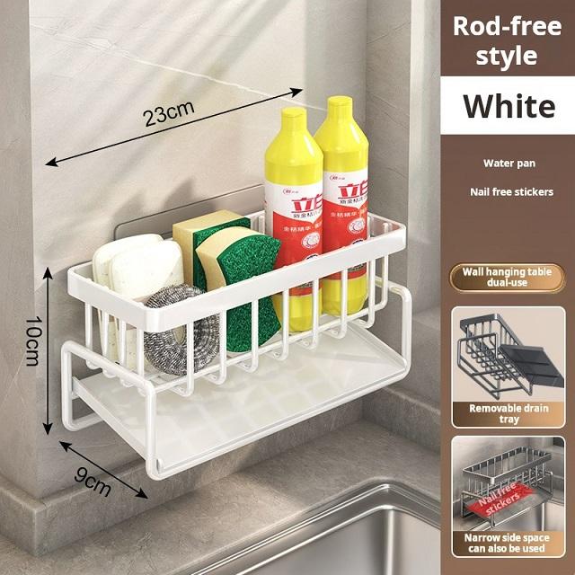 Sponge rack for wall hanging, white
