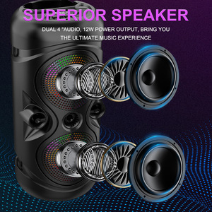 Mini haut-parleur portable 16W, double haut-parleur BT haute puissance, haut-parleur RGB, lumière ambiante, caisson <span class=keywords><strong>de</strong></span> basses portable avec basses profondes - Product Image 3