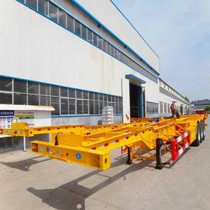Steel 3 Axles 20ft Skeleton Semi <b>Trailer</b> 40Ft Container Skeleton <b>Trailer</b> - Product Image 1