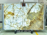 Pandora Patagonia de luxe brésilien Original dalle de Quartzite blanche extra granit dalle de marbre de Patagonie pour comptoir de cuisine