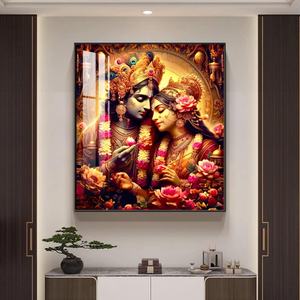 Pintura de Pareja en HD, Impresión Personalizada al por Mayor, Pintura de Porcelana de Cristal, Decoración del Hogar, Lámpara LED 3D, Arte de Pared, Pintura para Porche en Oferta - Product Image 3