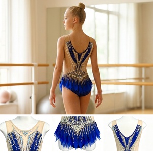 G076 Professional Rhinestone Rhythmic Gymnastics Leotard Competition <strong>Dress</strong> Custom <strong>Ice</strong> <strong>Skating</strong> Costume <strong>Dress</strong> for Girls and Women - Product Image 2