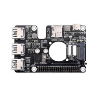 Waveshare PCIe vers M.2 4G/5G et USB 3.2 HAT pour Raspberry Pi 5, Compatible avec les modules SIMCom/Quectel 4G/5G, Raspberry Pi 5 HAT