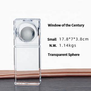 K9 Material vidrio Premio venta al por mayor logotipo personalizado esfera transparente cristal trofeo para recuerdo - Product Image 2