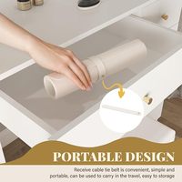 Tapis de maquillage pour coiffeuse en similicuir fabriqué à la machine, imperméable, double face, compatible avec les animaux domestiques, protection de bureau pour table de maquillage