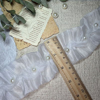 Dentelle multicolores sur mesure, dentelle à volants, dentelle plissée blanche, dentelle pour vêtements, dentelle plissée pour robe