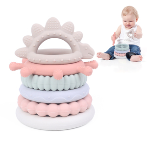 Colorful Building Food Grade Bpa Free Silicone Children Baby <strong>Stacking</strong> Toys Educational Early With Color Box - Product Image 4