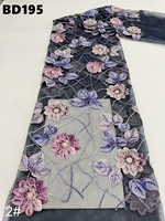 Prix de gros : Tissu de dentelle brodé noir perlé et à sequins pour robes de mariée d'Oman et vêtements pour femmes des Philippines