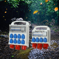 Boîtier de distribution industriel OEM/ODM en ABS, 16A 220V, 12 prises multiples étanches, IP67/IP44, équipement électrique
