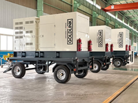 Générateurs diesel de type remorque 65 kVA, alternateur en cuivre, alimentés par un moteur réputé, 4 cylindres, système de refroidissement par eau, démarrage automatique