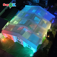 Tente de fête gonflable géante Sayok pour l'extérieur, tentes de mariage gonflables à LED pour 300 personnes, événements