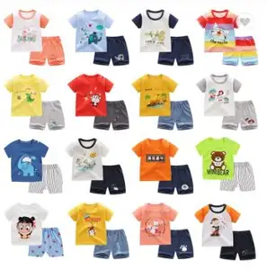 Summer Children's T-Shirts Shorts Boy Girl Baby Clothing Sets Wholesale Kids Newborn Clothes Set