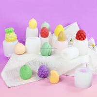 3D fruitvormige ijsvormpjes van siliconen voor taartdecoratie, voor frambozen, citroen, fondant, kaarsen, gebak. Doelgroep: bakkers.