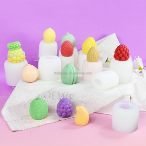 Moule en silicone en forme de fruits <span class=keywords><strong>3D</strong></span> pour la décoration de gâteaux, pour framboise, citron, fondant, bougie, pâtisserie, public cible : <span class=keywords><strong>boulanger</strong></span> - Product Image 5