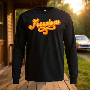 Retro Freedom Vibes <b>70s</b> 80s Vintage Long Sleeve T-<b>Shirt</b> - Product Image 3