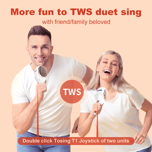 2023 mới phong cách chuyên nghiệp T1 Micro không dây 20W Loa điện 5D phím điều khiển phí đứng cho người lớn Micro ca hát - Product Image 3