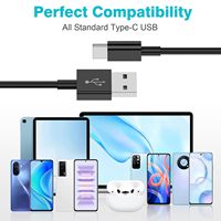Câbles de charge rapide 66W/88W/100W/120W 6A pour Huawei Honor Xiaomi 17 Samsung Galaxy iPhone17 Carplay Câble USB C noir