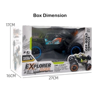 Voiture RC tout-terrain 4x4 de grande taille 1:16 2,4G avec pneus antidérapants TPR pour montée à 45 degrés, jouet pour garçons