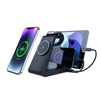 Chargeur sans fil magnétique 36W 5 en 1, chargeur de bureau, station de charge sans fil multifonctionnelle avec sortie TYPE-C et USB