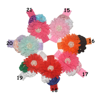Bandeau pour fille, bandeau pour cheveux, strass, perles, fleur shabby, bandeau pour nouveau-né, accessoires pour cheveux de bébé, bandeaux