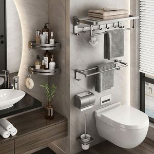 Hot Selling Modern Stainless Steel Folding Towel Rack Double Towel <b>Bars</b> Hooks Wall Mounted <b>Freestanding</b> Bathroom Accessories - Product Image 3