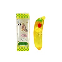 Jouet à presser Vaseline Banane, jouet anti-stress réaliste transparent en forme de fruit, cadeau souvenir créatif au design fraise
