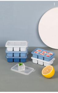 Bandeja de silicona de grado alimenticio mejorada para cubitos de hielo con tapa de fondo suave, congelación rápida y fácil desmolde para cubitos de hielo caseros DIY para nevera/congelador - Product Image 6