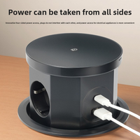Pop-up-Steckdose Versteckte Ausführung für Arbeitsplatten mit EU-Steckdose, USB Typ-C und Kabelloser Ladefunktion für Küchenarbeitsplatten