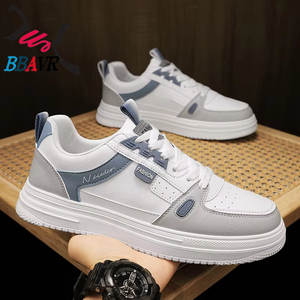Zapatos Deportivos Ligeros de Cuero para Hombre 2025, Zapatillas Casuales Modernas Blancas - Product Image 3