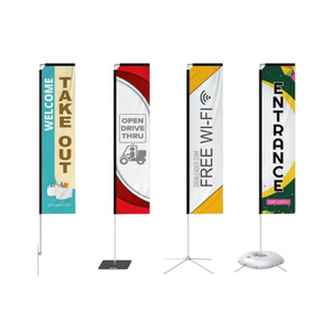 Customized Promotional Feather Flag Pole Kit Ground Stake Teardrop Banners for Outdoor Business Events and Beach Flags