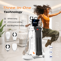 Appareil professionnel de remodelage corporel 15 Tesla 5000W RF à 4 poignées pour le renforcement musculaire, la combustion des graisses et la perte de poids