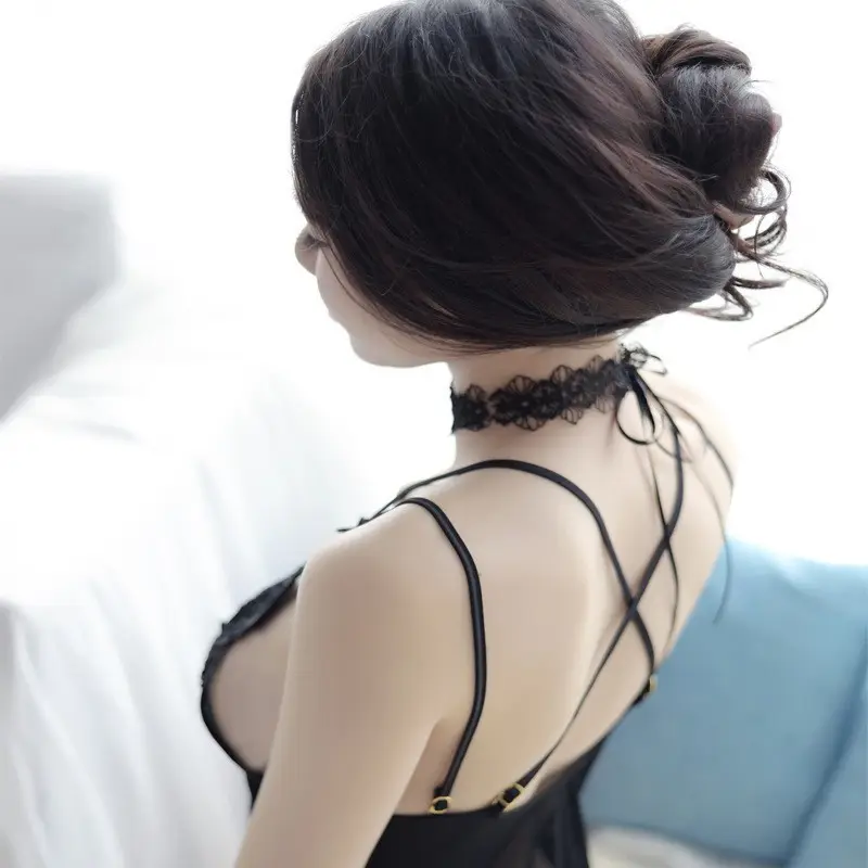 Verano nuevos accesorios erótica de lencería sexy encaje cuello cadena anillo para mujer