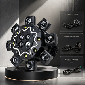 Luz móvil de escenario LED de 200W con 8 brazos, RGBW DMX, sistema de iluminación láser profesional para DJ, cuerpo de PVC, control remoto para discotecas, fiestas y clubes. - Product Image 4