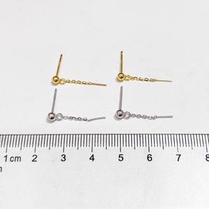 22869 Accesorios de Perlas DIY, Soporte Vacío para Pendientes de Plata S925 con Barra Redonda de 7-13 mm, Anillo de Oreja Dorado/Plateado para Fabricación de Joyas - Product Image 4