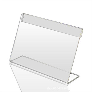 Soporte magnético de acrílico para etiqueta de precio, soporte para etiqueta de precio, letrero de escritorio en descenso, tarjeta de información, marco de fotos, nombre, Mesa - Product Image 1