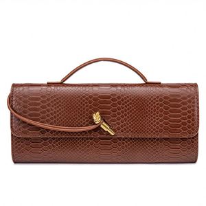 Bolso de mano con estampado de piel de serpiente para mujer, bolso de noche con asa y correa de cadena, elegante bolso cruzado para bodas, fiestas y bailes de graduación - Product Image 4