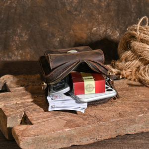 Sac de ceinture vintage en cuir véritable Ando pour homme, petite pochette bandoulière pour téléphone - Product Image 4