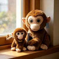 Peluche Gorille à longs bras, jouet en coton PP super doux, poupée suspendue pour rideau d'anniversaire pour enfants
