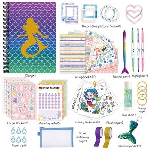 Set di Scrittura con Quaderno a Fogli Mobili 'Sirena Galassia Cosmica' da 45 Pezzi per Ragazze, 90 Fogli, Regalo Creativo con Design <span class=keywords><strong>Unicorno</strong></span> Magico - Product Image 1