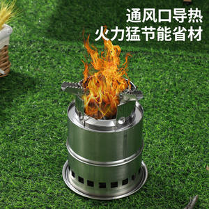 Estufa de Leña Portátil para Exteriores, de Acero Inoxidable, Plegable, Resistente al Viento, para Acampar y Cocinar, para 1-5 Personas - Product Image 3