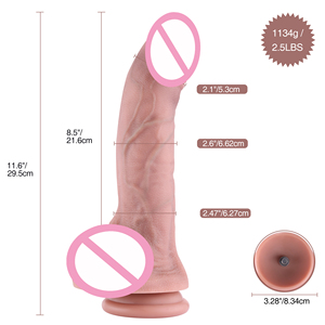 Hismith Dildo de Silicona de Doble Densidad de 11.6 Pulgadas con Longitud Insertable de <span class=keywords><strong>8</strong></span>.<span class=keywords><strong>5</strong></span> Pulgadas y Sistema Kliclok para Máquina Sexual, Venta al por Mayor a Granel - Product Image 3