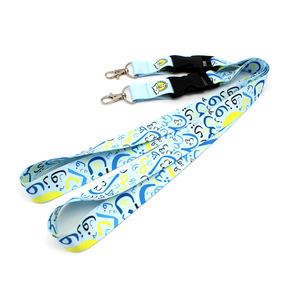 Promotional Price Factory Direct Sales Customized Logo Phone Keychain Strap RPET Lanyard