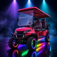 Nouvelle voiturette de golf électrique 6 places 4+2, batterie lithium 72V, homologuée pour la route, OEM ODM, couleur personnalisée, Club Car, 35 km/h, autonomie 90 km